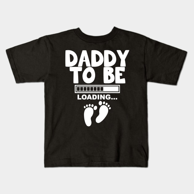 Daddy To Be Loading Kids T-Shirt by benangbajaart